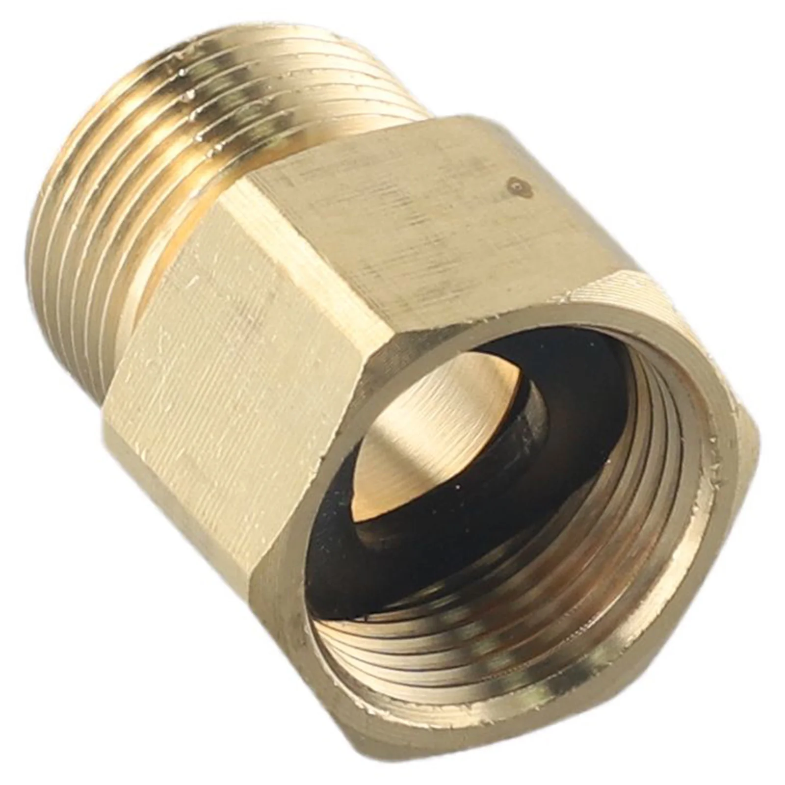 Adaptador de lavadora de pressão para mangueira de jardim, Rosca M22 15mm Macho para M22 14mm Adaptador Métrico Feminino, Conector de latão 4500 PSI