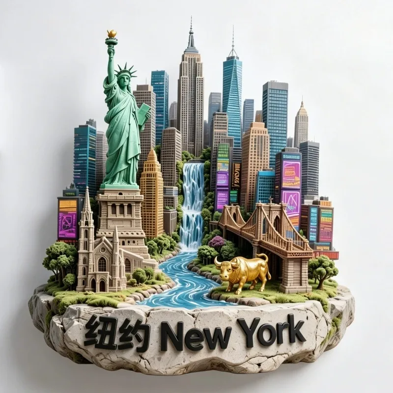 Ungarn Budapest Metall-Kühlschrankmagnete New York Souvenirs Malaysia Thailand Brüssel Barcelona Island Dubai Kühlschrankaufkleber – Detail 2