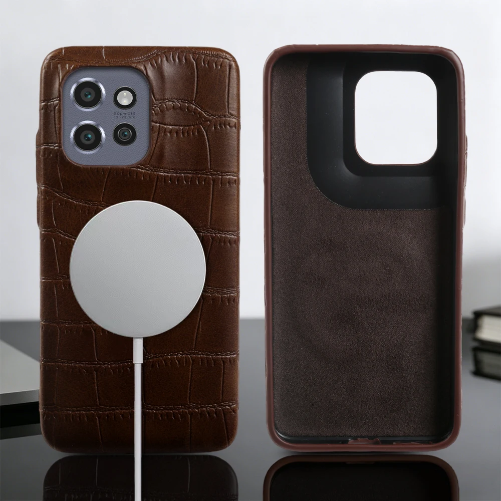 

For Magsafe Leather Phone Case For Motorola Moto EDGE 50 Neo pro Edge50 Fusion G85 G45 X50 Ultra Shockproof Hard Back Cover Case