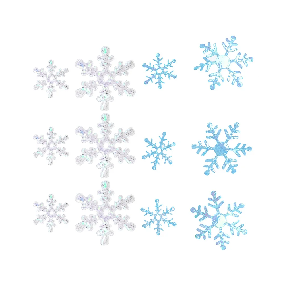 

300pcs Christmas Snowflake Confetti Plastic Snowflakes Decorations Party Wedding Glitter Table Ornaments Carnivals Winter