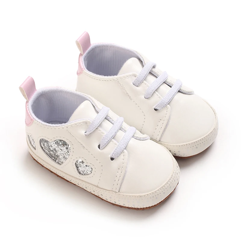 Cute Heart-Shaped Print Women Sneakers, Soft Sole Comfort Casual Shoes for Spring Autumn Indoor Outdoor