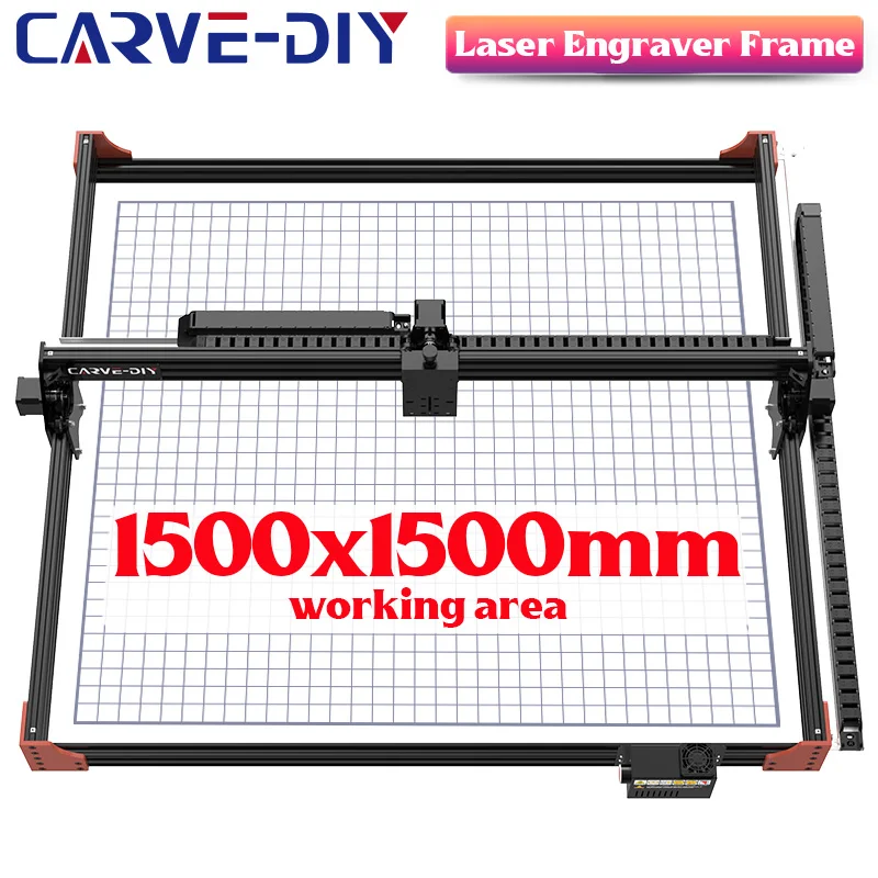 

CARVE-DIY Laser Engraving Cutting Machine Frame Large Area 1500x1500mm Laser Engraver Frame Only Cnc Router For Wood