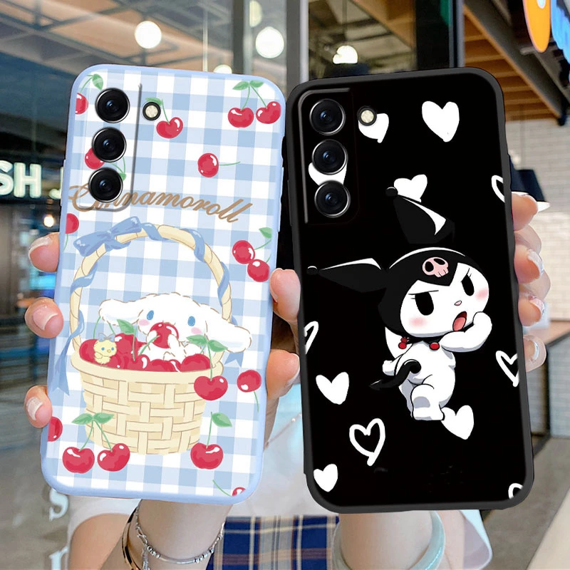 For Samsung Galaxy S21 FE Plus Ultra S22 Plus Ultra S23 Plus Ultra FE S24 Plus Ultra FE Cartoon Sanrio Popular Luxury Phone Case