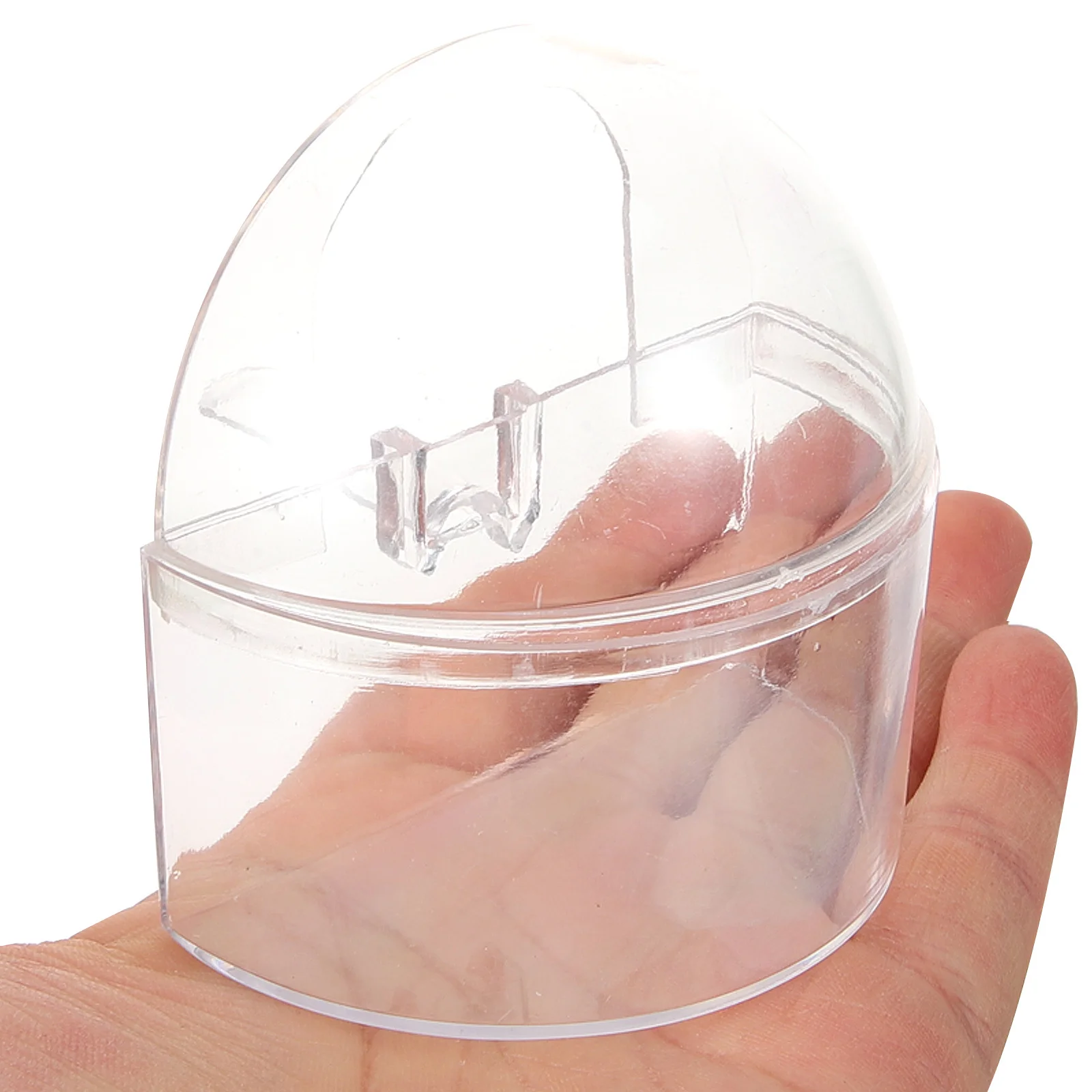 

2Pcs Bird Feeding Holder Clear Acrylic Parrot Cage Food Dispenser Strong Sturdy Washable Reusable Gift Idea Bird Feeder