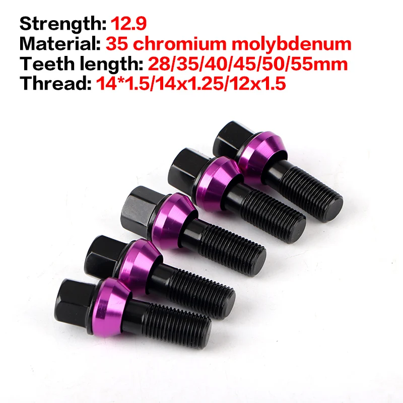 16/20Pieces Forged modified wheel eccentric bolt 5x114.3 to 5x112 M14x1.5 12x1.5 suit for VW-Golf 5/6/7 Audi-A3 A4 A5 A6 TT Benz