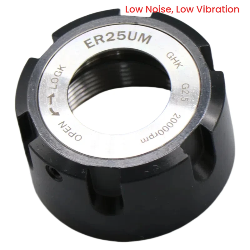 ER25UM Collet Nut Inner with Bearing M32*1.5P Thread 20000RPM G2.5 Dynamic Balanced Replace Traditional ER25UM Collet Nut