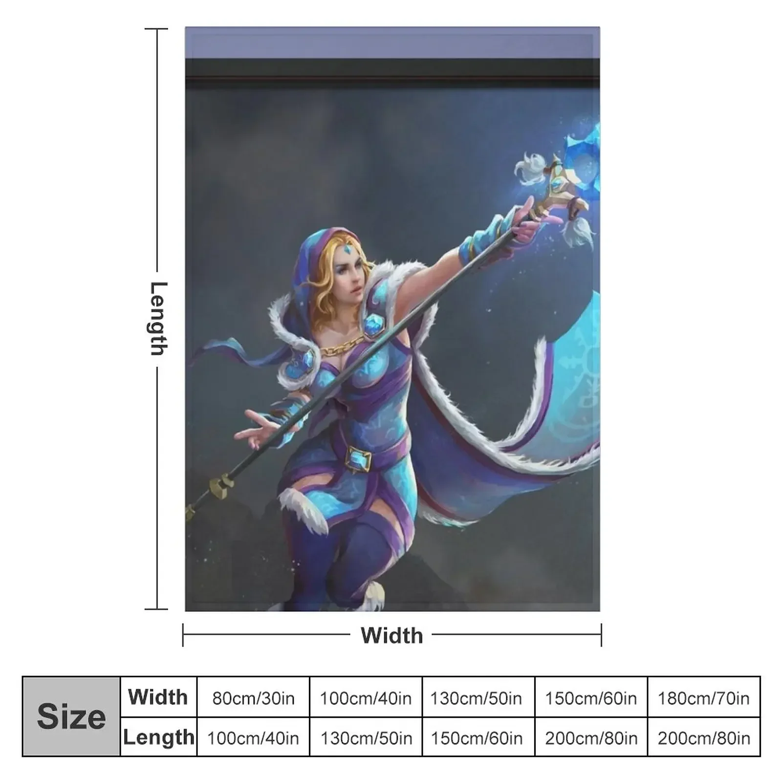 New steam, dota2, Crystal Maiden Throw Blanket Soft Flannel Fabric Blankets