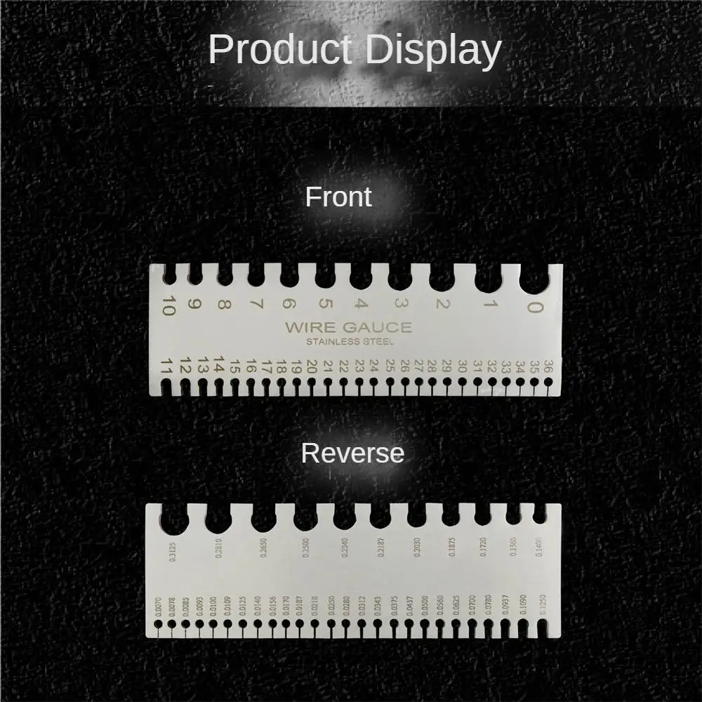 Stainless Steel American Standard Wire Diameter Gauge Measurement Of Wire Diameter And Thickness Welding Inspection Ruler Gauge