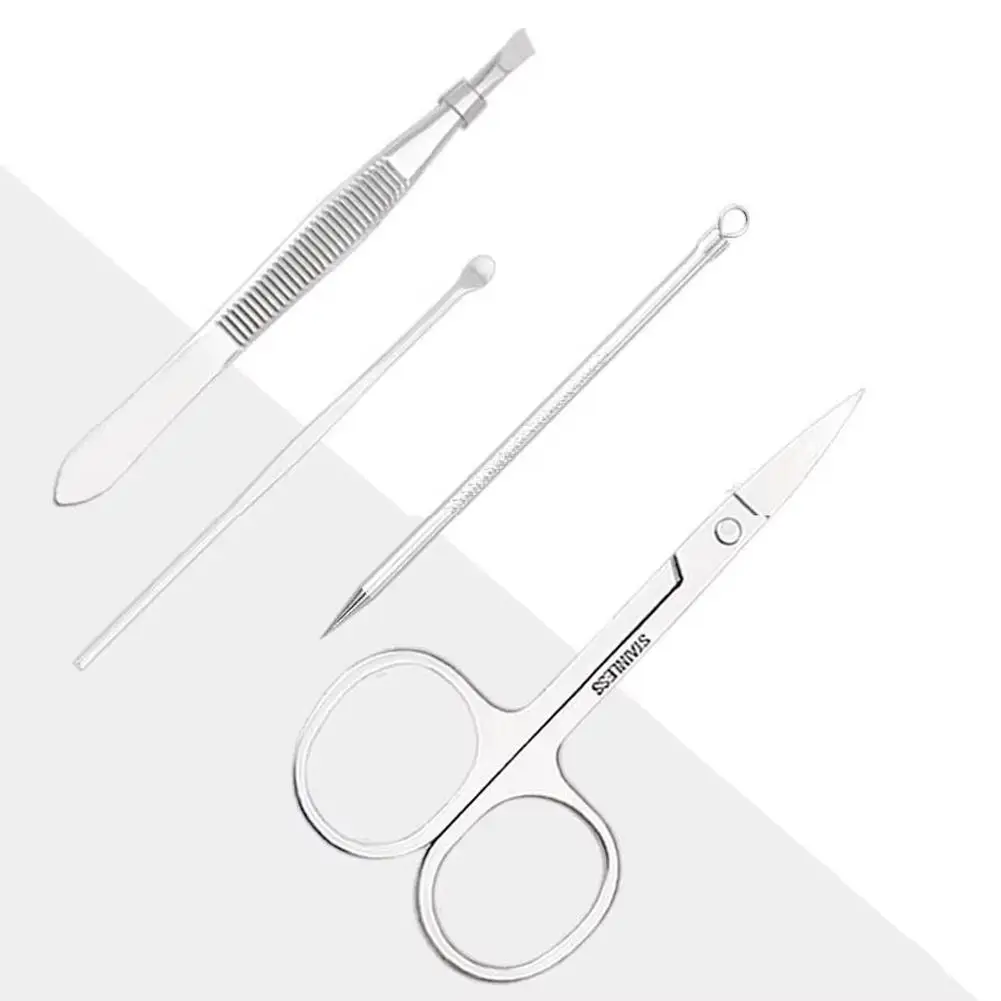 12Pcs Stainless Manicure Set Pedicure Nail Clipper Kit Stainless Steel Professional Nail Cutter Tools with Portable Travel Case