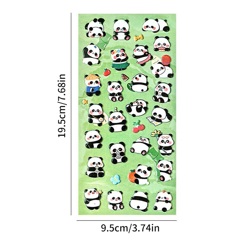 Kawaii Cartoon 3D Puffy Bulk Stickers Panda Stereo Bubble Sticker For DIY Scrapbooking Diary Album Decoration Stationery Sticker