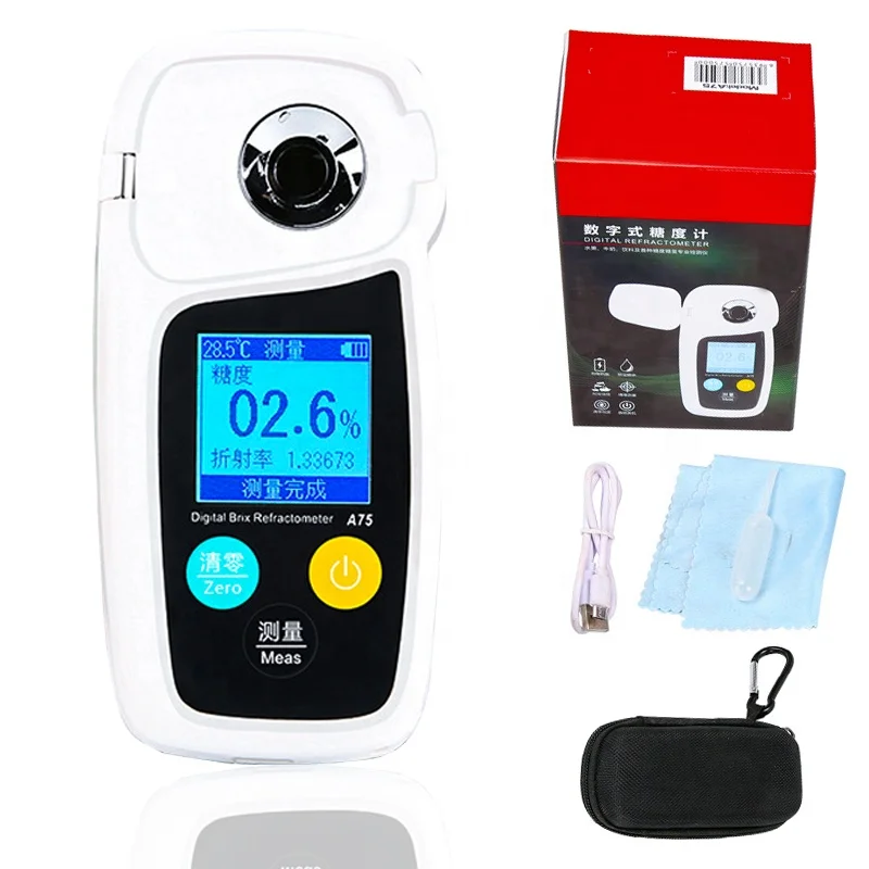 A75 Digital Beverage Sugar Content Tester Mini Portable Refractometer