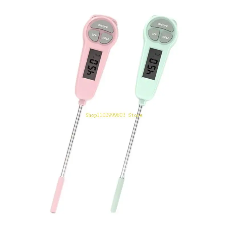 

Thermometer Kitchen Digital Thermometer Stainless Steel Probe Cooking Grilling Oil Liquid Thermometer J0MF