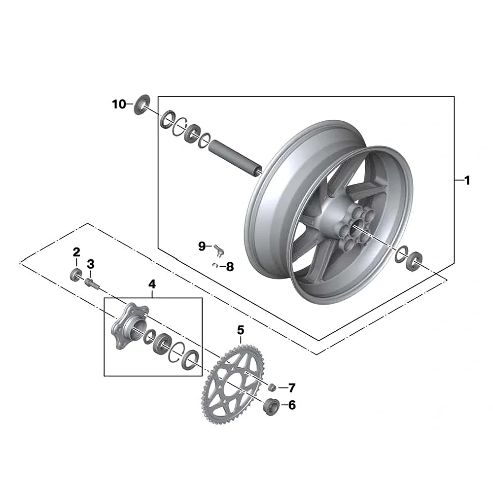 5pcs Motorcycle Rear Wheel Hub Buffer Rubber Sprocket Damper For BMW S1000RR S1000R HP4 S1000XR 2014-2019 OEM 33818530682