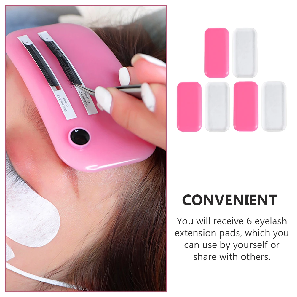 

6 Pcs Silicone Pad Eyelash Extension Tool Holder Glue False Lashes Pads Pallet Eyelashes Gasket Grafting Bracket