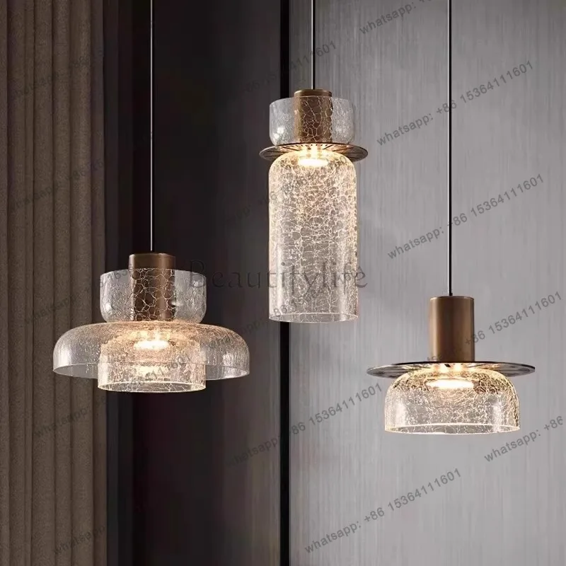 Cross-border simple light luxury bedside glass cafe restaurant luminous object