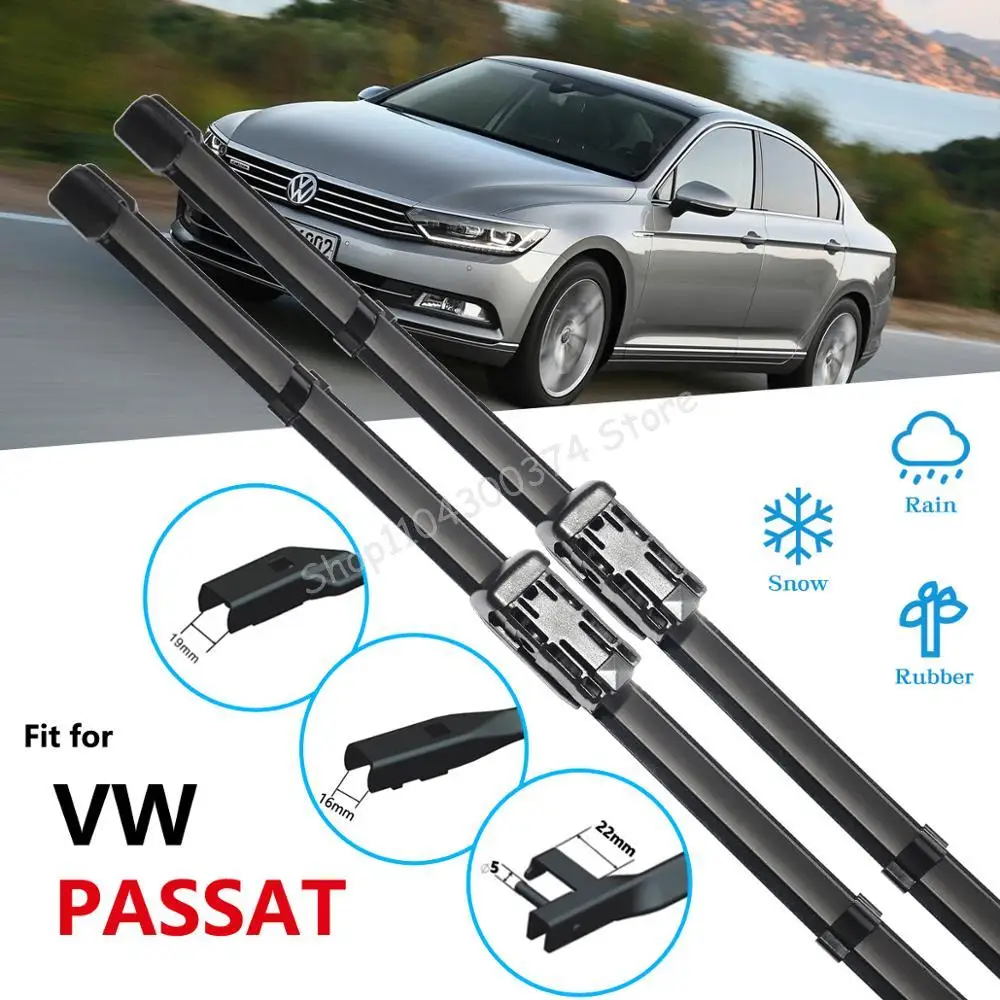 

for Volkswagen VW Passat B5 B6 B7 B8 2002~2019 Wiper Blade Car Accessories Stickers Front Windshield Wipers 2003 2010 2016 2018