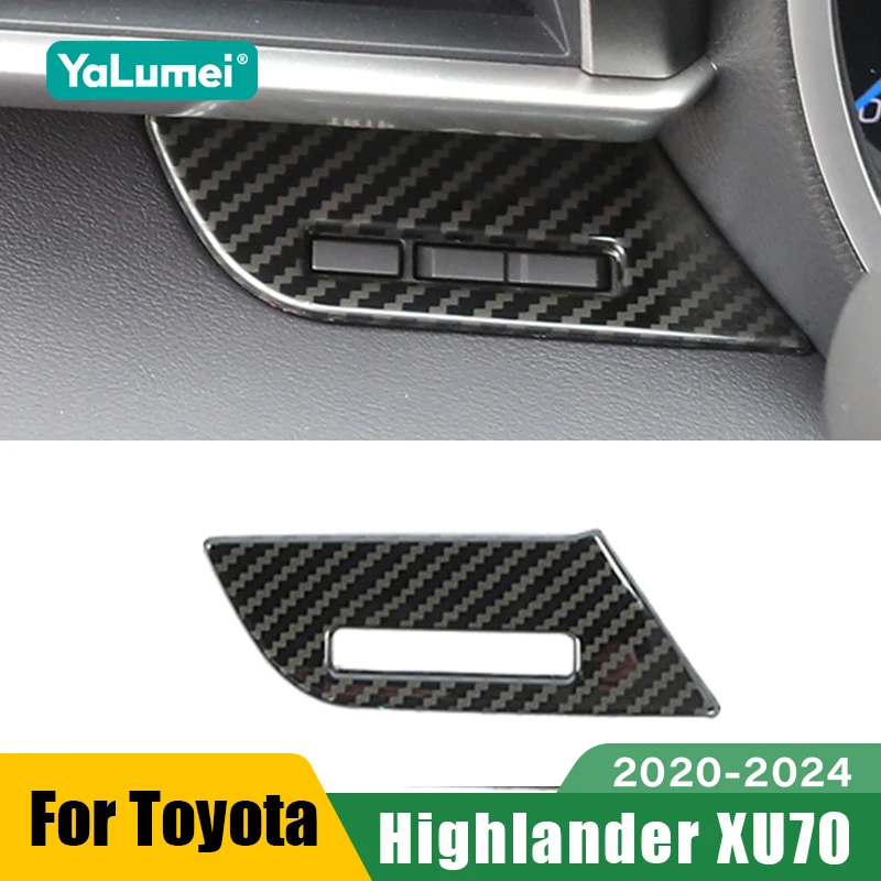 Für Toyota Highlander XU70 Kluger 2020 2021 2022 2023 2024 Edelstahl Auto Armaturenbrett Kilometerzähler-Taste Abdeckung Zubehör
