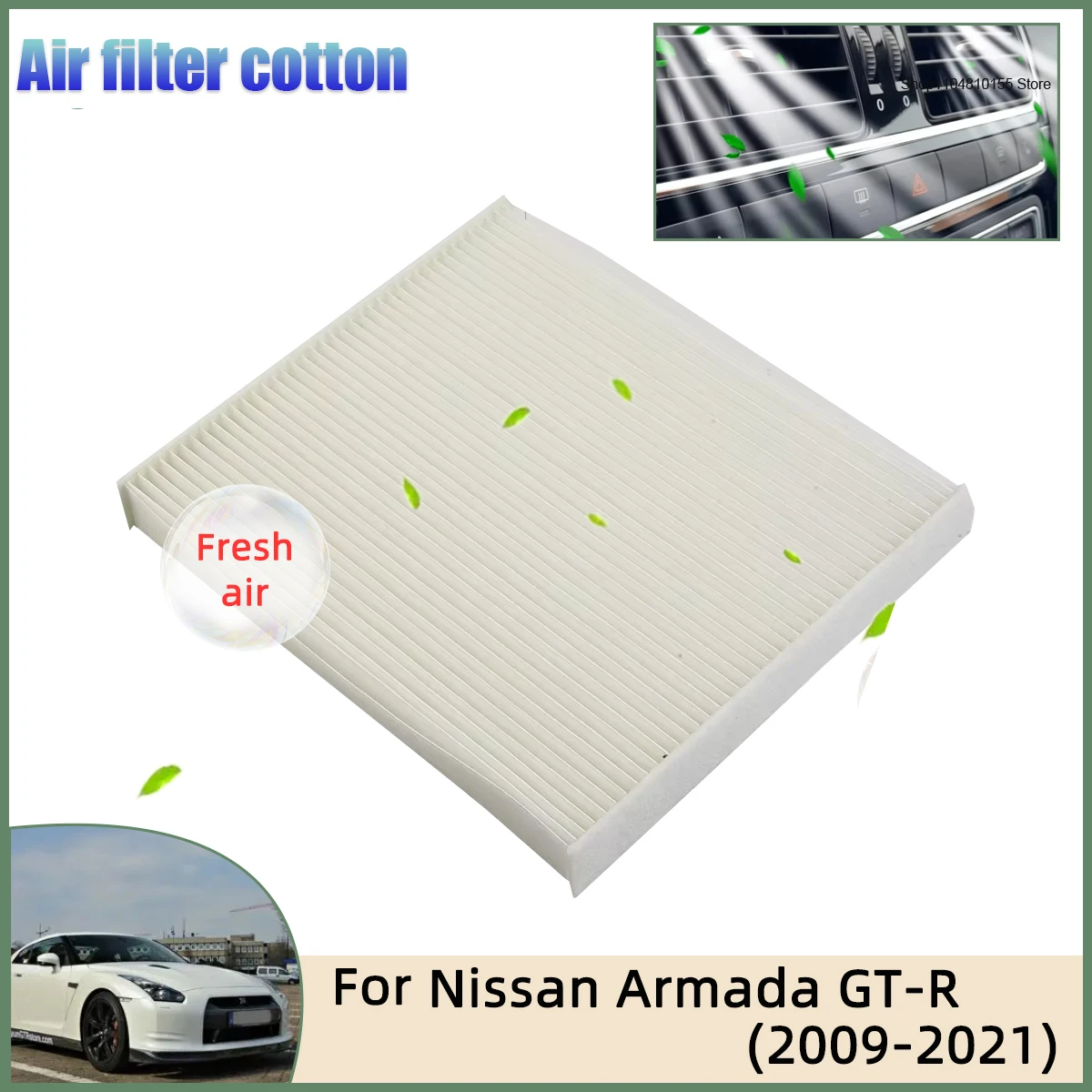 

Car Cabin Air Filter for Nissan Armada GT-R Filters Carbon Fiber CF10743 27277-AR025 7B0819644 XC25870 AQ1119 042-2140 90068C