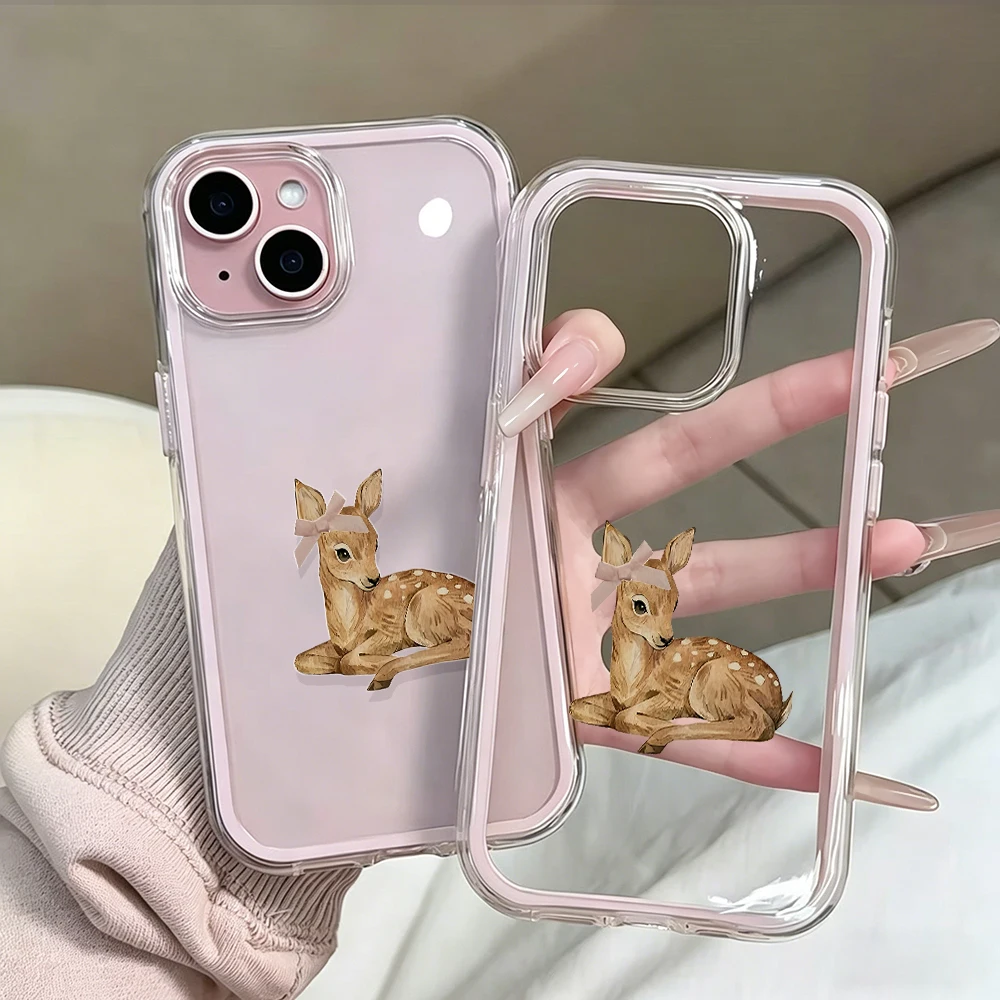 Cartoon-Hirsch-Handyhüllen für Samsung Galaxy S26 Ultra S25 S24 edge s22 s23 Plus FE A57 A54 A55 A16 A35 A36 A37 5G Transparente Hülle – Detail 6