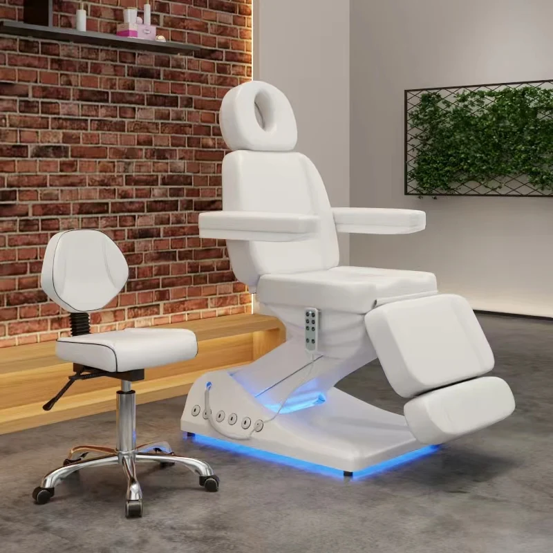 The New Foot Control Massage Facial Beauty Bed With LED Lights 3 Motors Can Be Customized Color Massage Shop Exclusive