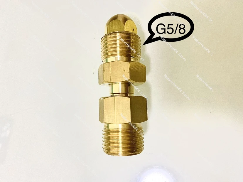 G5/8 adapter, imported gas cylinder adapter, CGA540 to 5/8 external wire adapter, spherical joint, all copper flexible joint