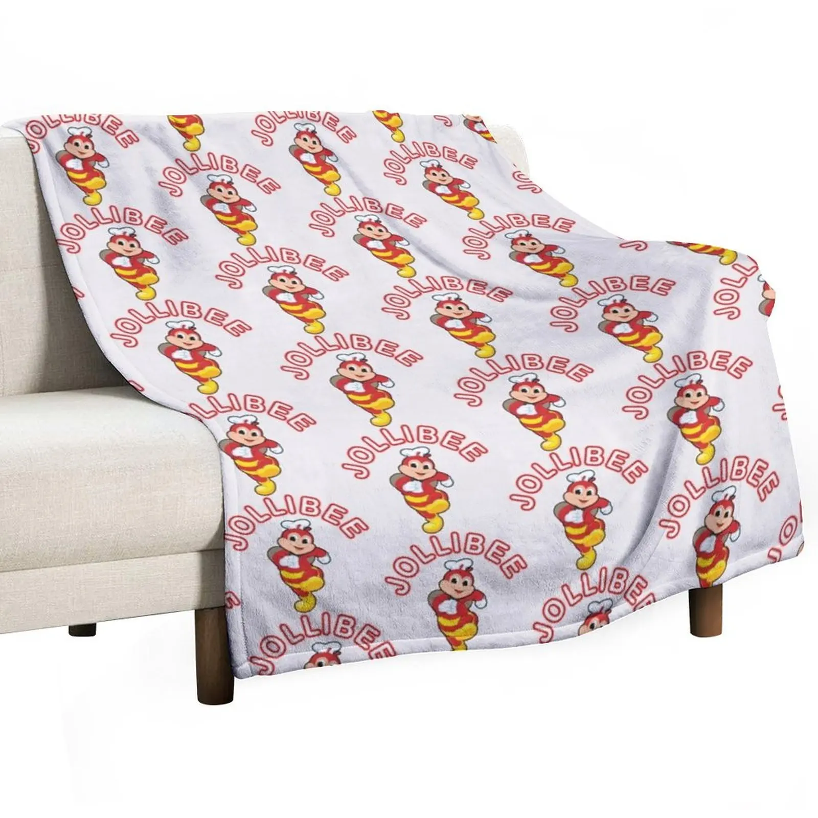 

Jollibee Mascot Philippines Jollibee Fast Food Pilipinas Icon Filipino favorites Throw Blanket Cute Soft Big Blankets