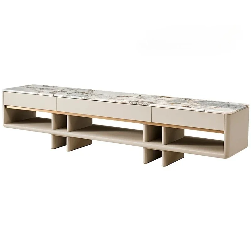 

Post-Modern Mild Luxury Marble Table TV Cabinet Italian Minimalist Creative Storage Floor Cabinet
