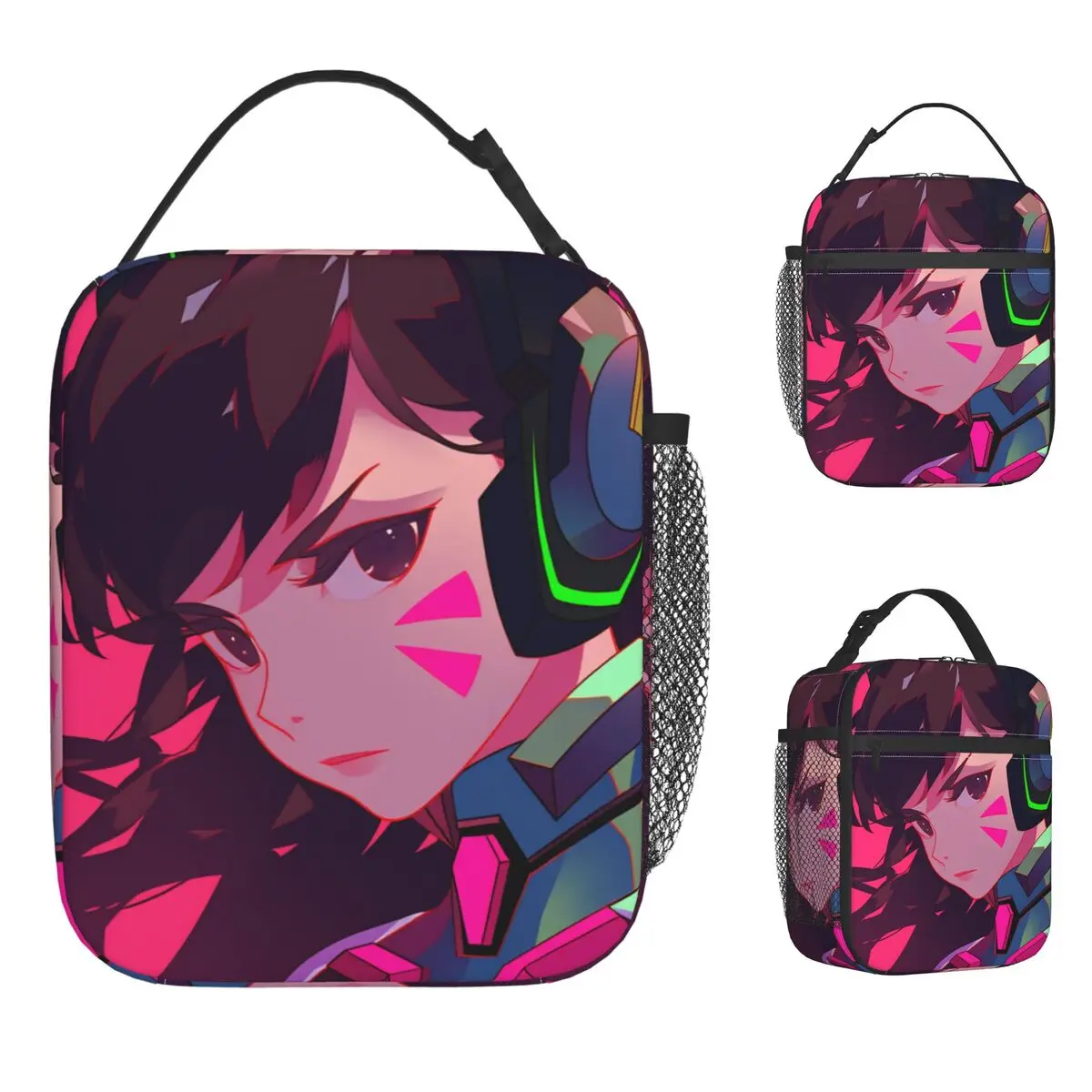 

Сумка для обеда O-Overwatch Games, милый ланч-бокс для детей, портативная изотермическая сумка-холодильник для пикника на природе, дизайнерская сумка-тоут из оксфорда для еды