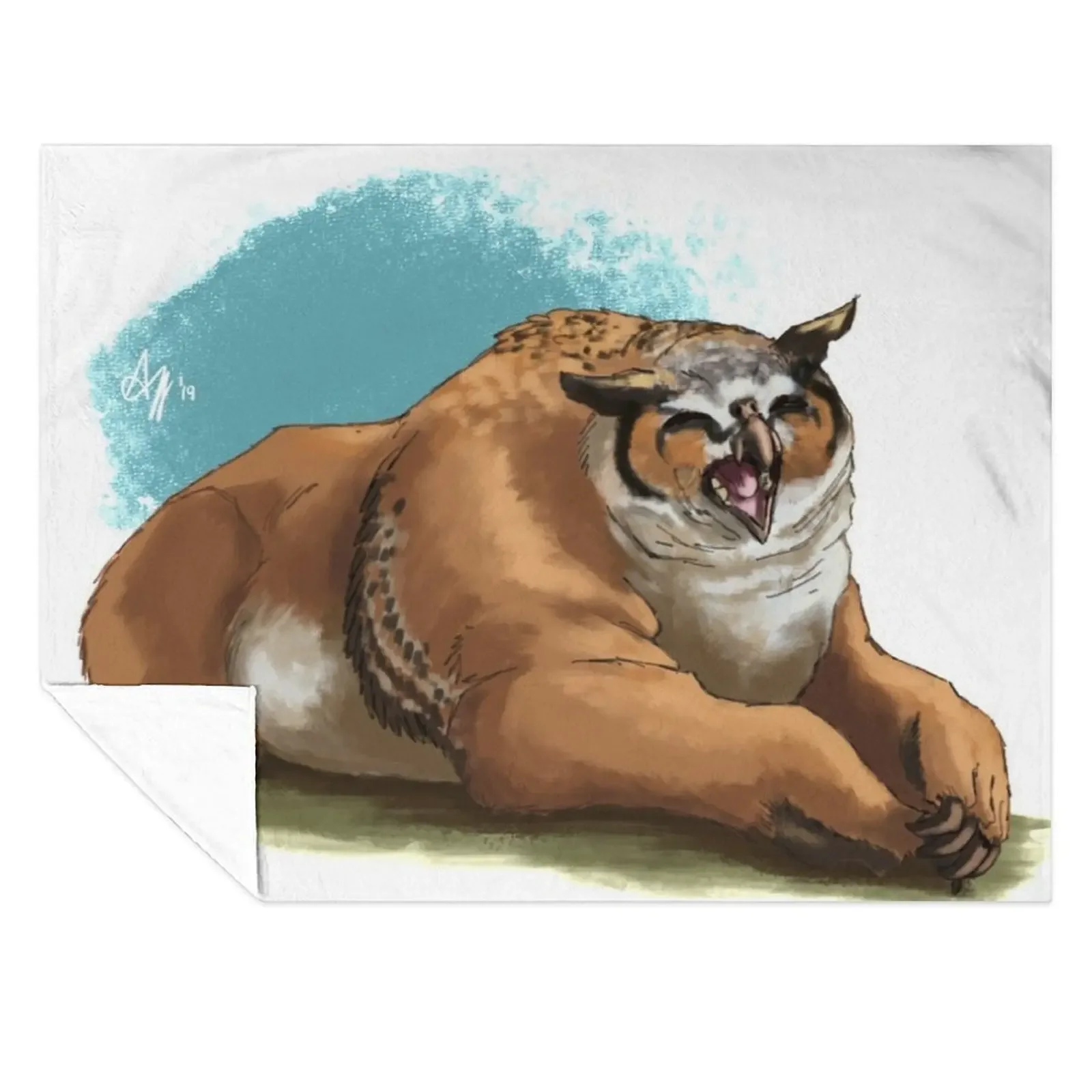 

Chilling Owlbear Throw Blanket warm for winter Bed blankets and throws Furry Blankets