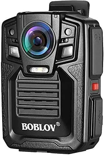 BOBLOV HD66/D7 128GB Police Body Camera, 2K 1440P Waterproof ,170° Wide Angle, Night Vision Body Camera (128GB with GPS)