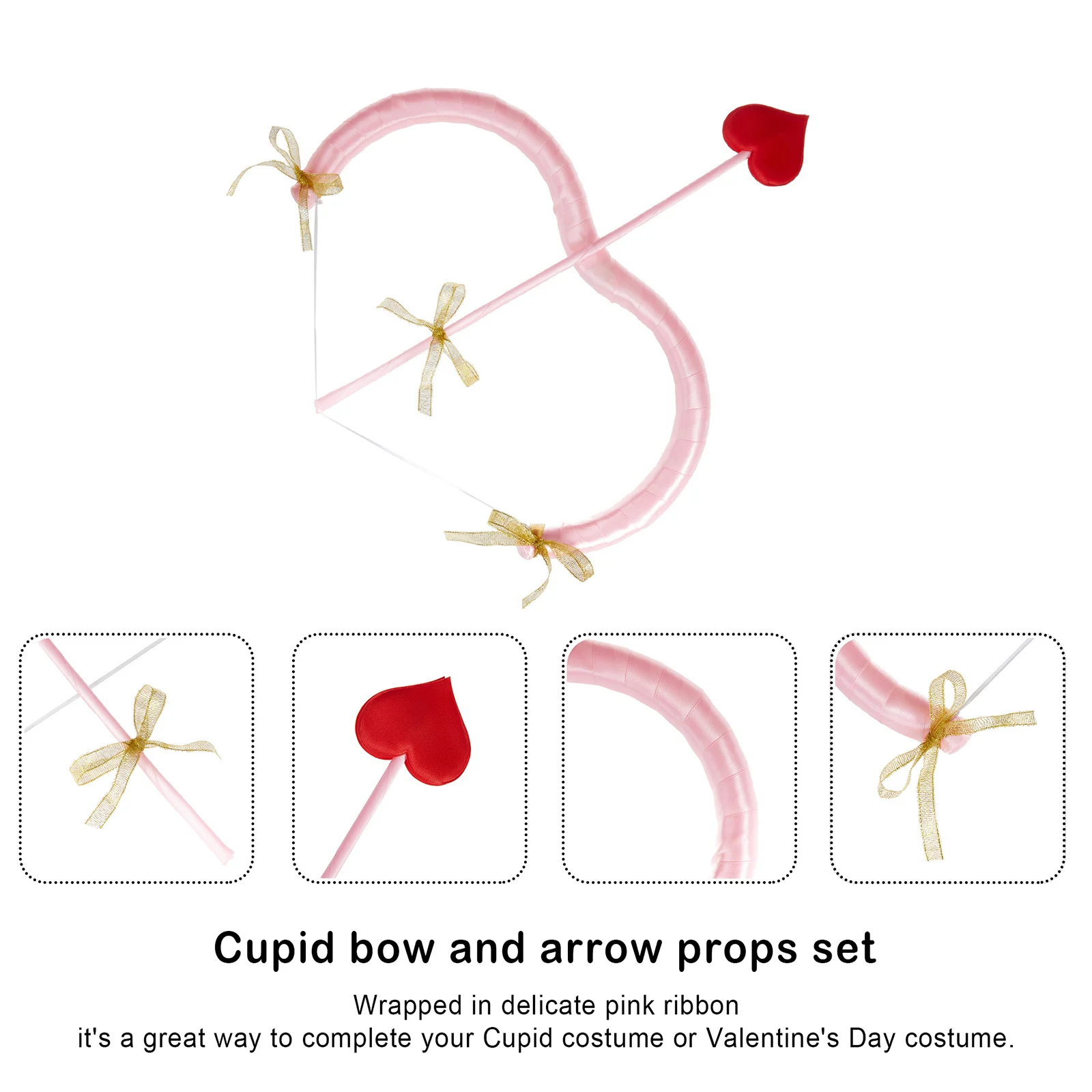 Heziowyun acessório de cupido dos namorados, conjunto de cupido mini arco carido, fantasia de cupido dos namorados, presente de festa para homens, mulheres e crianças