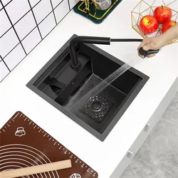 Lavadora de tazas oculta, barra de fregadero de cocina de acero inoxidable Nano Invisible para hacer una furgoneta de Camper con placa de cubierta, piscina pequeña