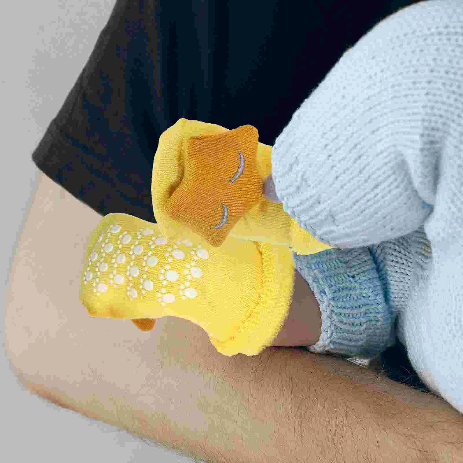 3 paires de chaussettes de sol antidérapantes pour bébé, pantoufles de noël pour tout-petits, en coton peigné, antidérapantes, pour garçons