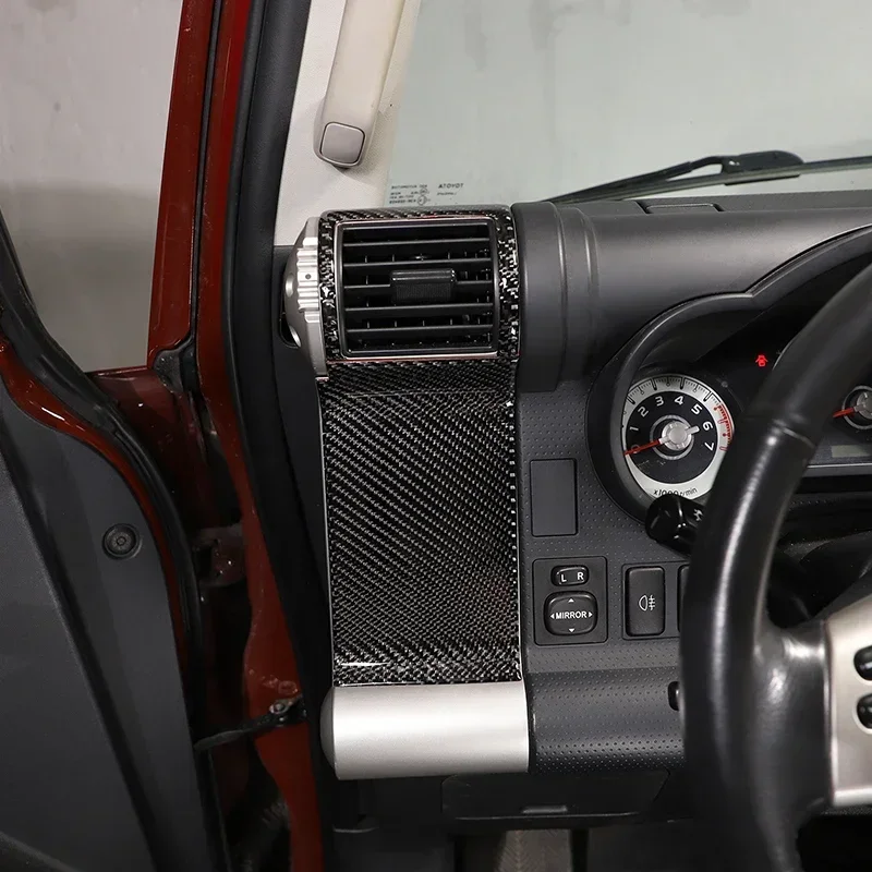 

Для Toyota FJ Cruiser 07-21 мягкое углеродное волокно, боковая розетка для кондиционера автомобиля, рамка, накладка, наклейка, аксессуары для интерьера автомобиля