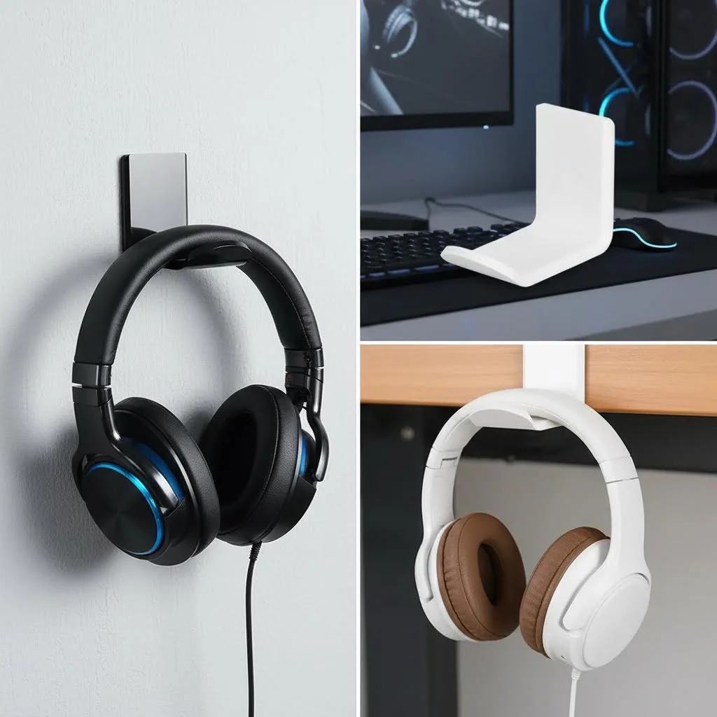 Headphone Hanger Rack Portable Earphone Display Storage Stan