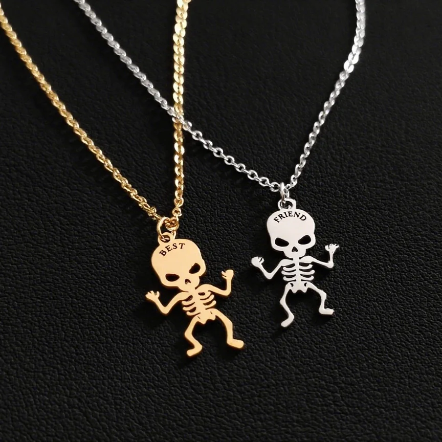 

Custom Engraved Skull Name Necklace Personalized Skull Frame Letter Necklace Halloween Hip Hop Custom Pendant for Men Women