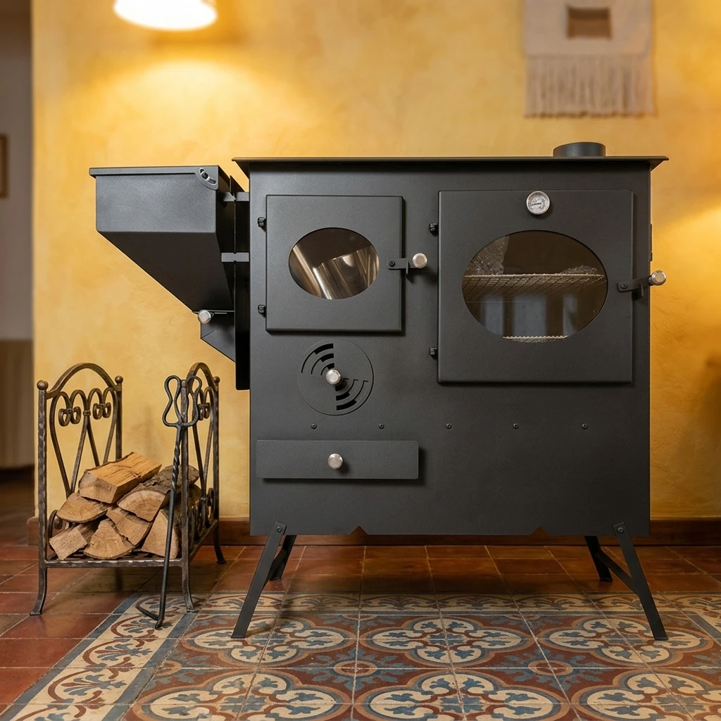 Factory Direct 2026 Competitive Price Wood Pellet Stove Garden Stove with Oven
