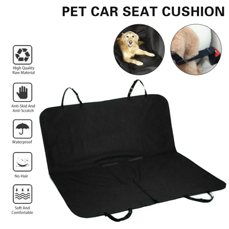 Dog Car Seat Cover Car Hammock Cushion Dog Car Pet Cushion Waterproof Dirt Resistant Cars Rear Seats Cushion Folding Protector