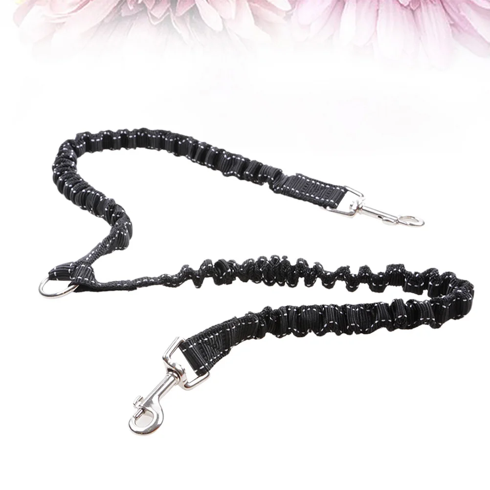 

Black Size M Double Head Stretchable Dog Traction Strap Extendable Pulling Rope Safe Outdoor Pet Supplies Puppy