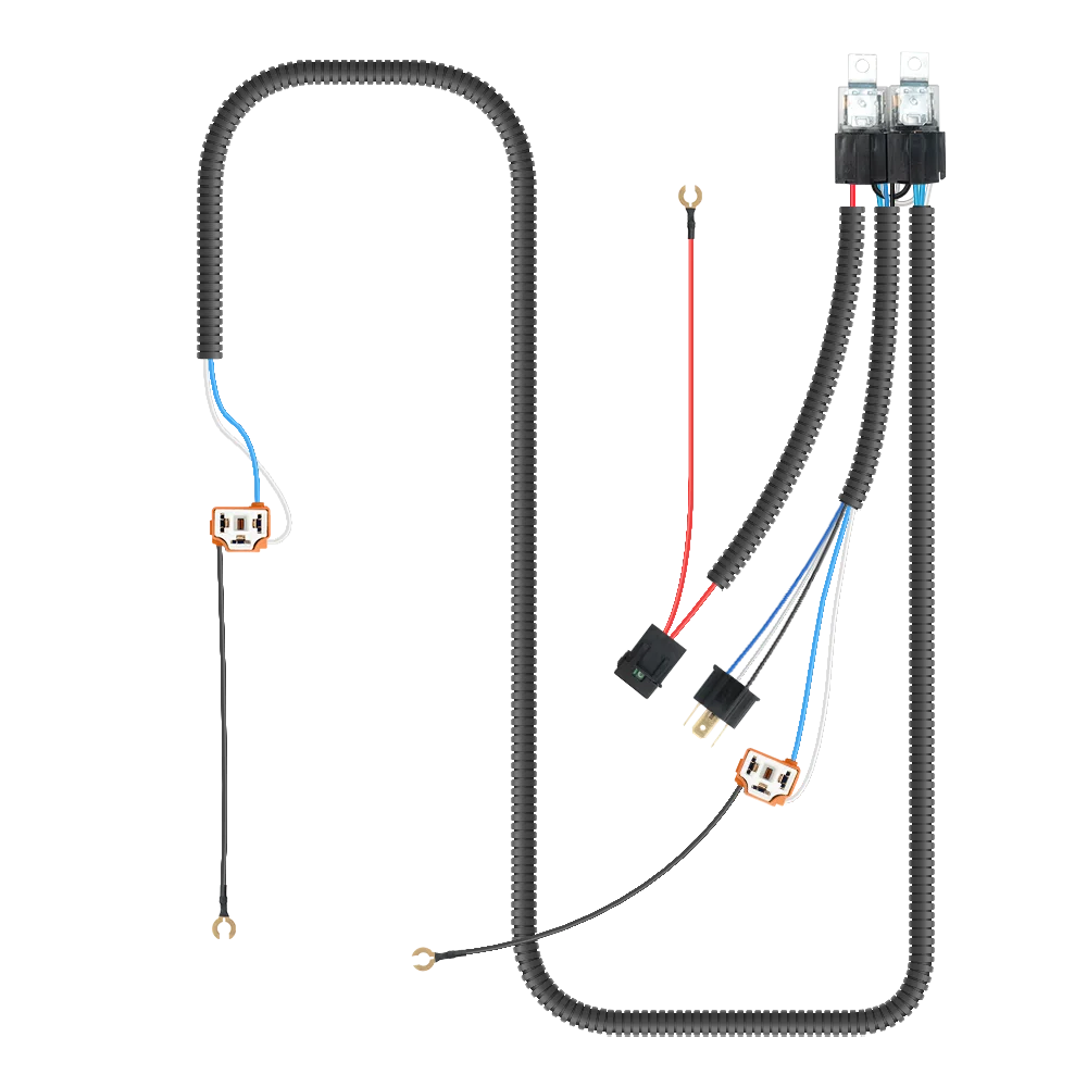 Arnés de cableado de relé de 14AWG, Faro de alto brillo, H4-Booster, todoterreno, para VW Transporter T3 T4 Golf jetta polo Lupo