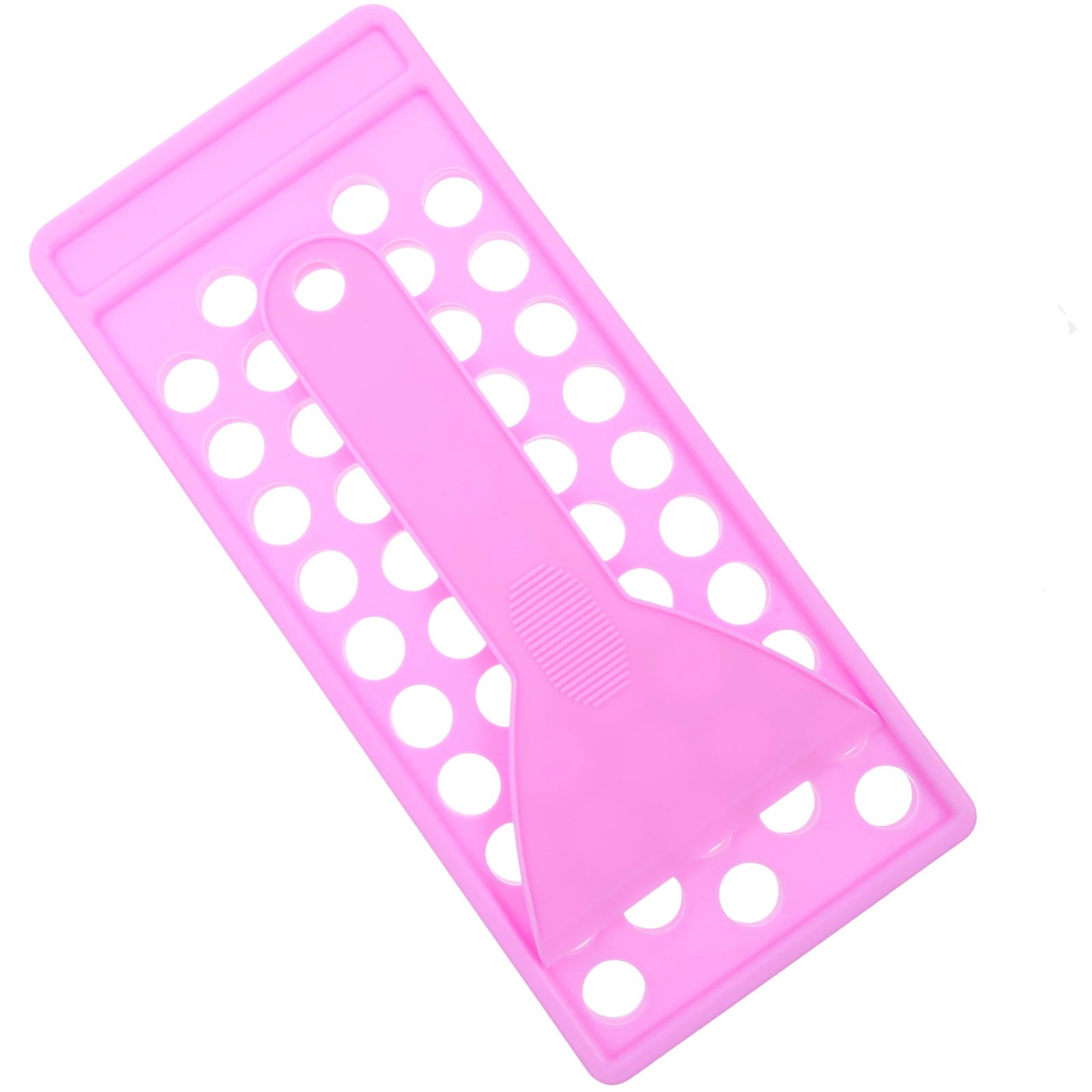 1Set Lipstick Filling Tray Selected PP Material Easy Use DIY Lip Balm Holder Spatula Kit 50 Holes Makeup Filling Tray Portable