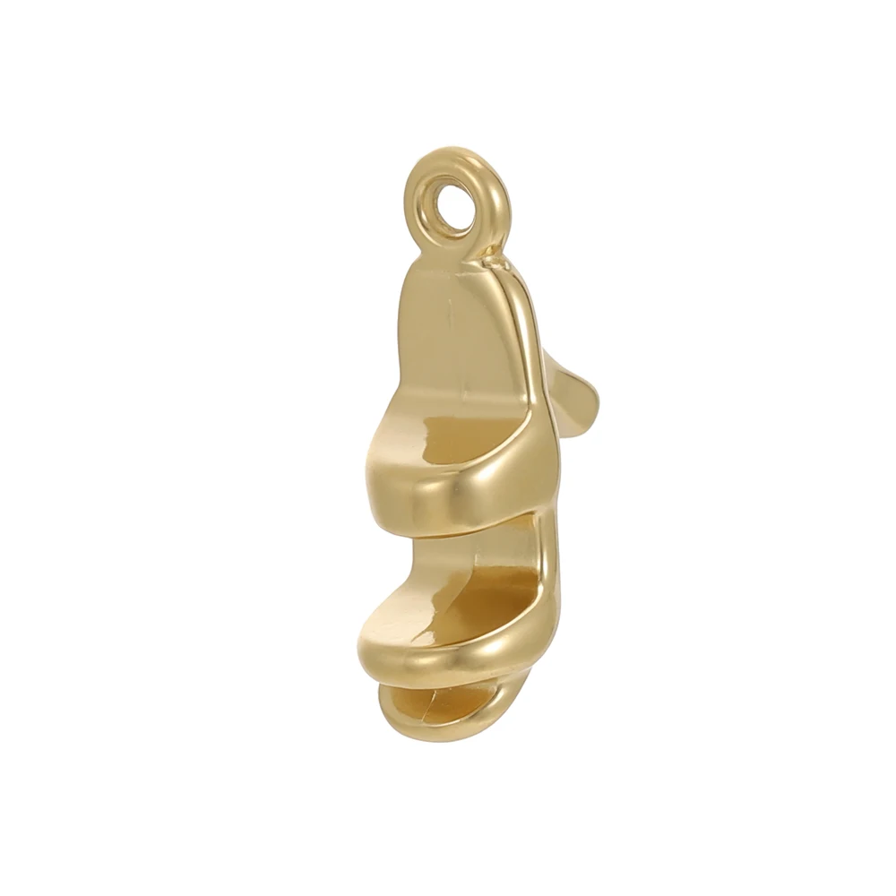 CARLIDANA Stainless Steel Gold Plated Baseball cap Gun  Headphone Anchor Rose Squirrel Pendant High heel Accessories Charms view 4