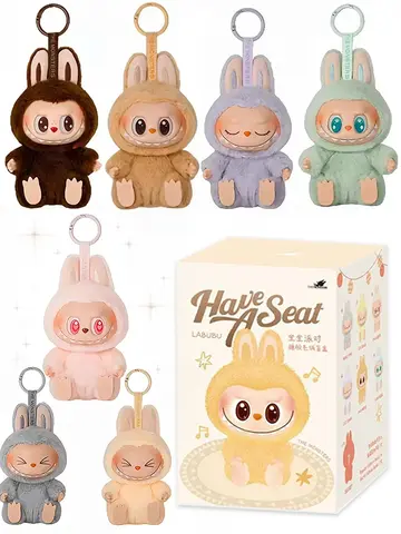 Anime Figure Labubu Blind Box Have A Seat Series Vinyl Pendant Doll Model Toy Cute Monster Replica Keychain Toys Birthday Gifts