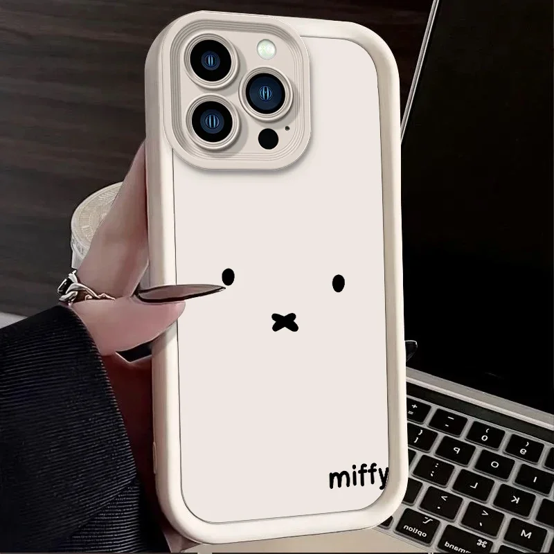 Hot Cartoon Cute M-miffies Ins Phone Case for IPhone 16 15 14 13 12 11 Pro Max Mini XR XS X 7 8 6 6s Plus Soft TPU Back Cover