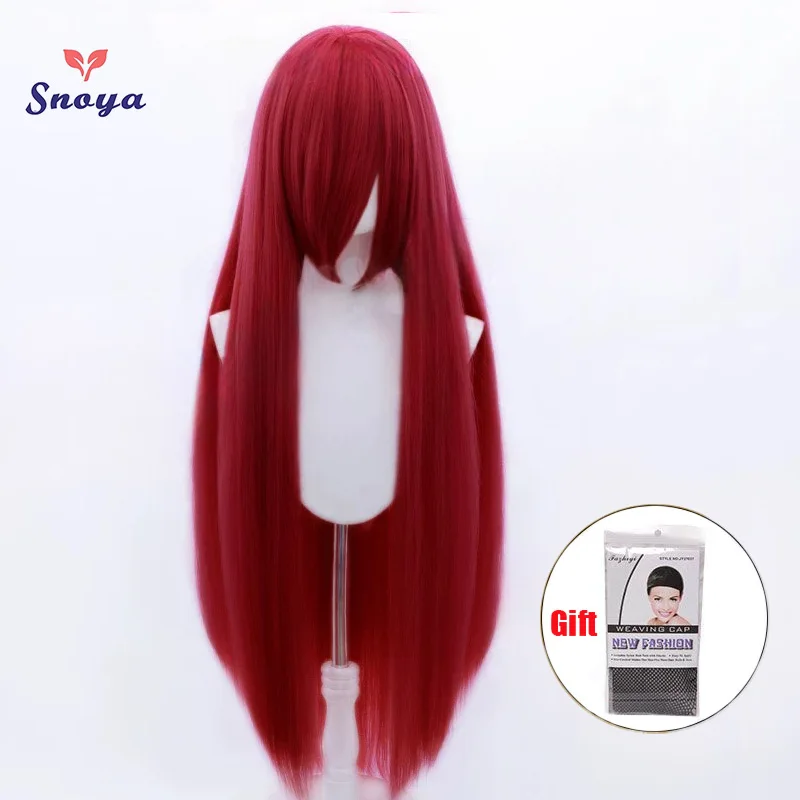 Snoya 100cm Synthetische Flauschige Corn Perm Cosplay Perücke Rosa Rot Blau Lila Anime Party Lange Perücke für Frauen