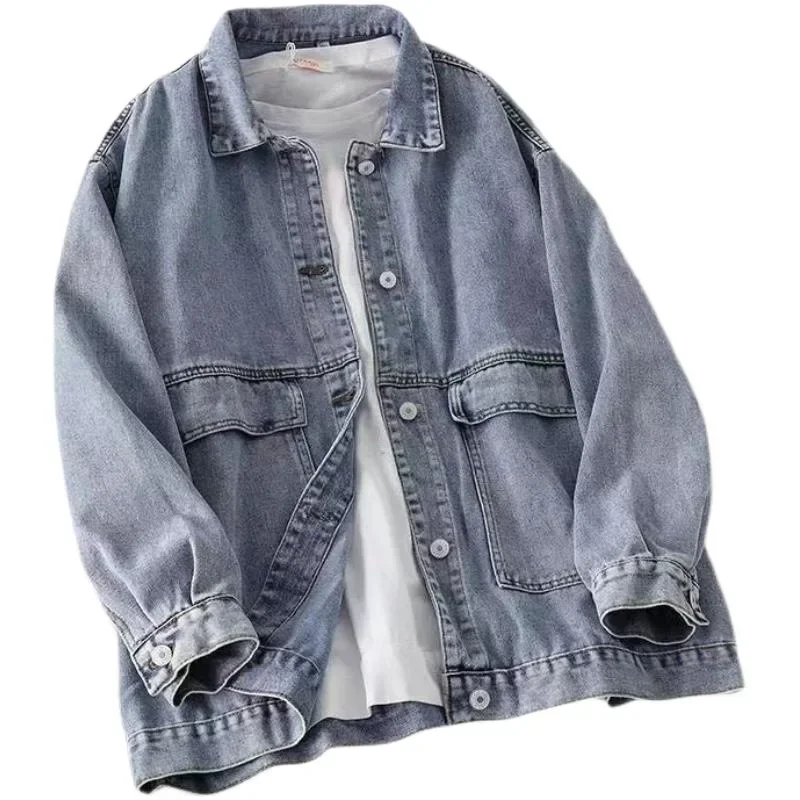 All Season Women Cowboy Coat Jackets Retro Spring Autumn New Loose Versatile Washed Cardigan Top Trend Women's Clothing