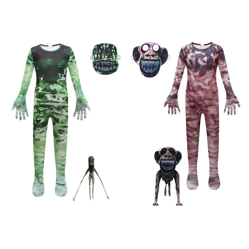 111 www ألعاب Zoonomaly التأثيرية الجديدة عصا الحشرات الزائفة القرد ارتداءها البدلة Zentai حللا أزياء الهالوين fo #2