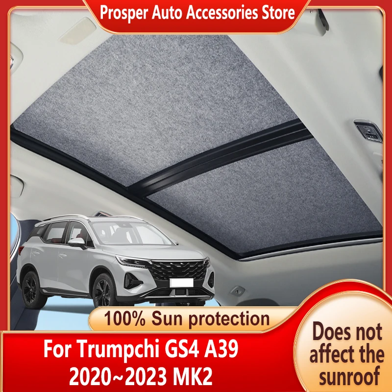 

Panoramic Sunroof Insulation Roof Visor For Trumpchi GS4 A39 2020~2023 22 Sun Protection Adsorption Sky Curtain Sunshade Anti-UV
