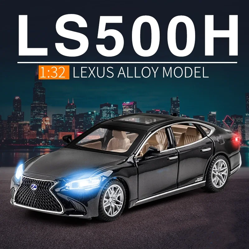 1:32 LEXUS LS500H Alloy Car Model Diecasts & Toy Vehicles Metal Car Model High Simulation Sound Light Collection Toy Gift