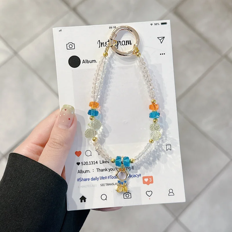 

Exquisite Handmade Crystal High-End Phone Charm ins style Snow White Pendant Fashionable Mobile Phone strap bag key Ornaments